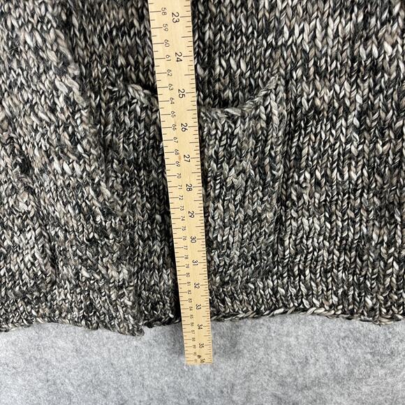 J Jill Pure Jill Long Cardigan Sweater Womens Large Gray Chunky Knit Wool Alpaca - Picture 10 of 15
